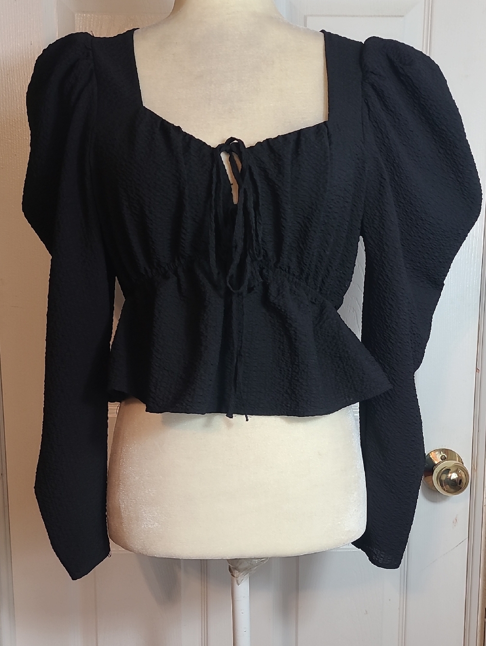 Topshop Tie Front Crop Top